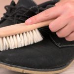 Clean leather shoes
