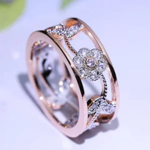 Diamond Flower Ring