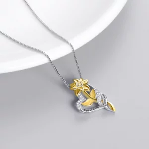 Silver Gold Heart Pendant