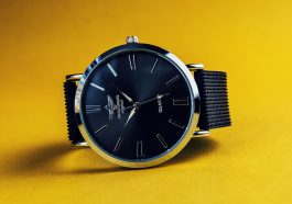 Round Silver-colored Analog Watch With Black Strap